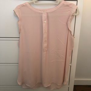 NWOT LOFT Ruffle Sleeve Shell (pink)